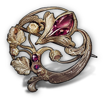 Crimson Brooch
