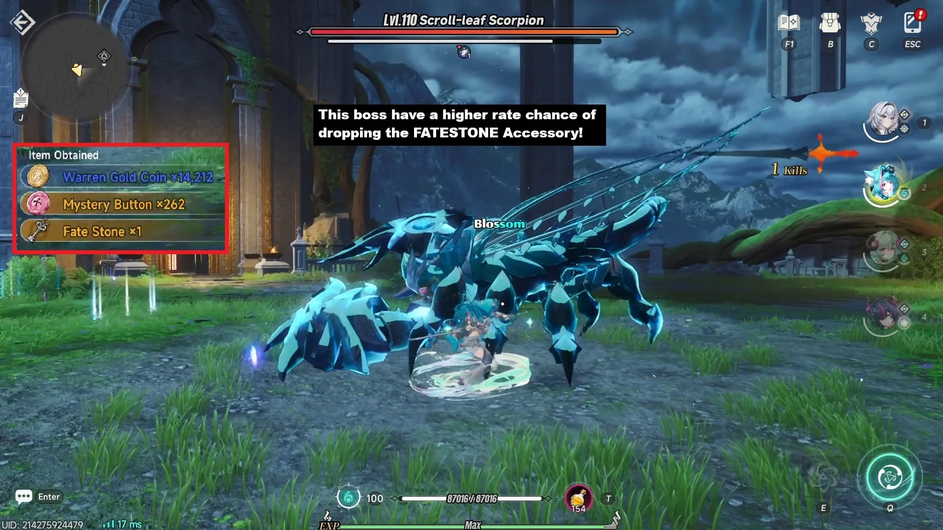 FateStone accessories only drop from bosses