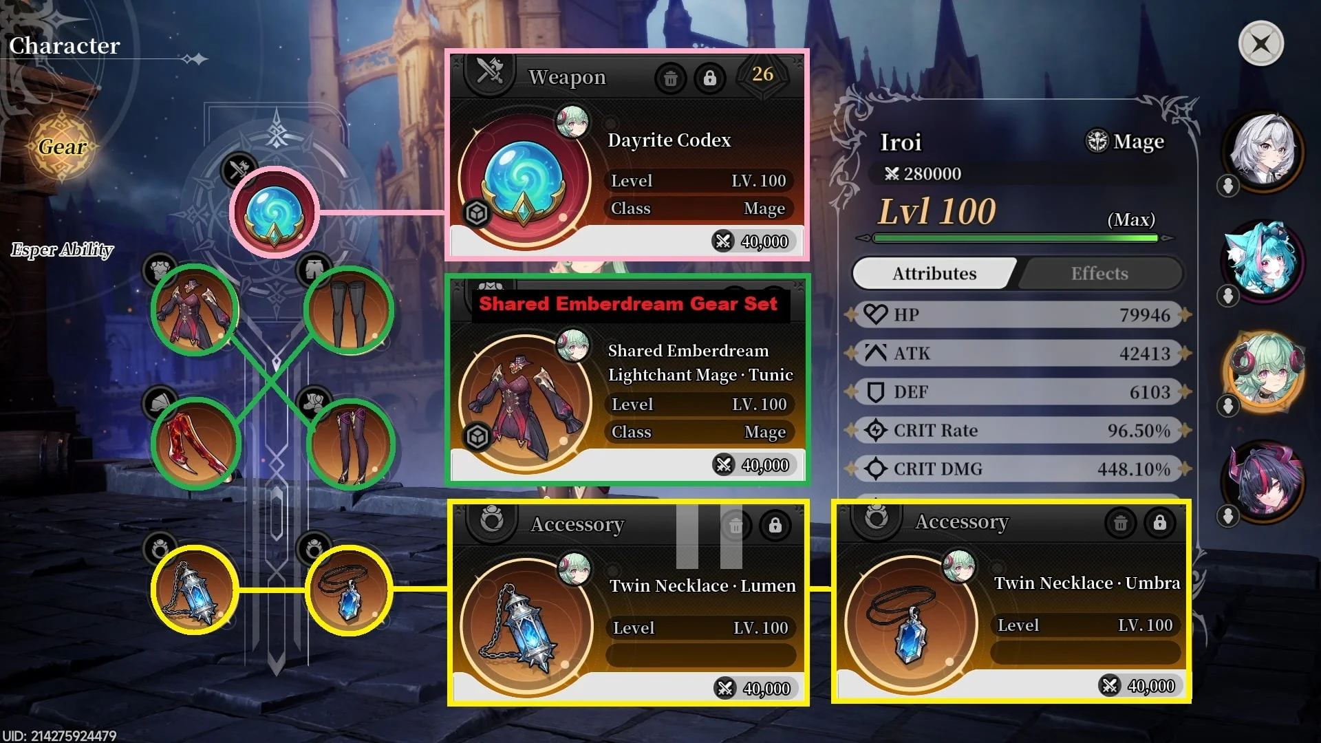 Iroi's Shared Emberdream set and Dayrite Codex