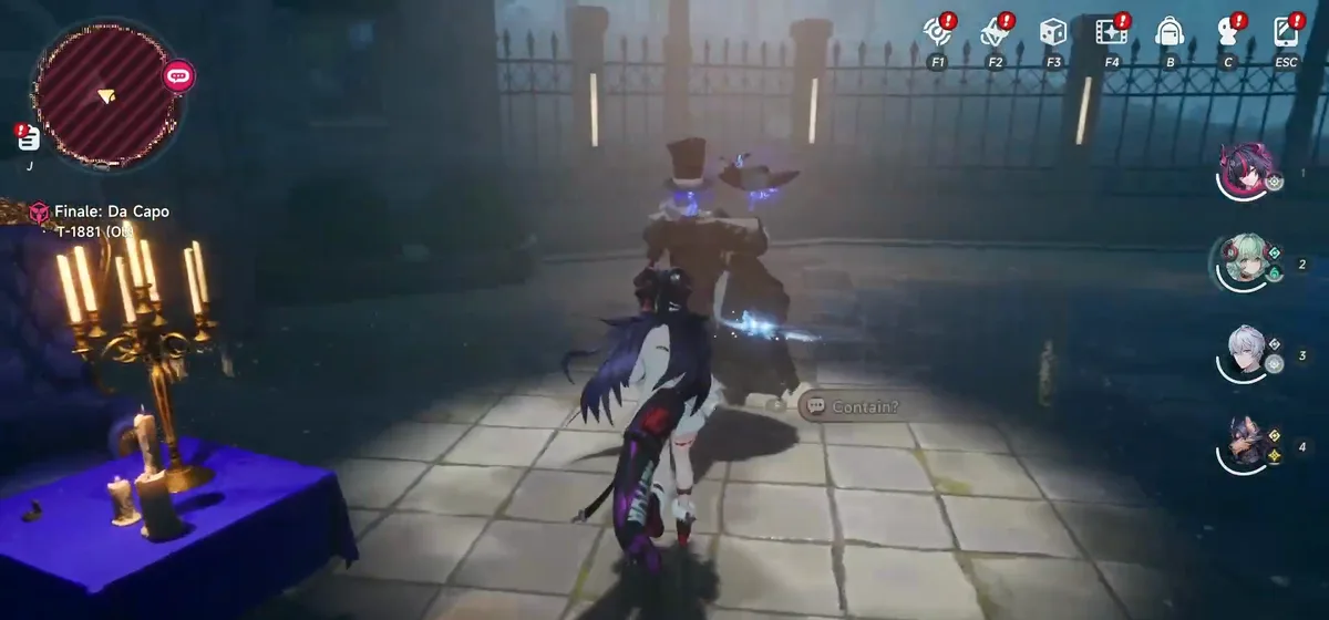 Stand close to the pair of Scarlet Phantoms and the Contain? prompt appears.