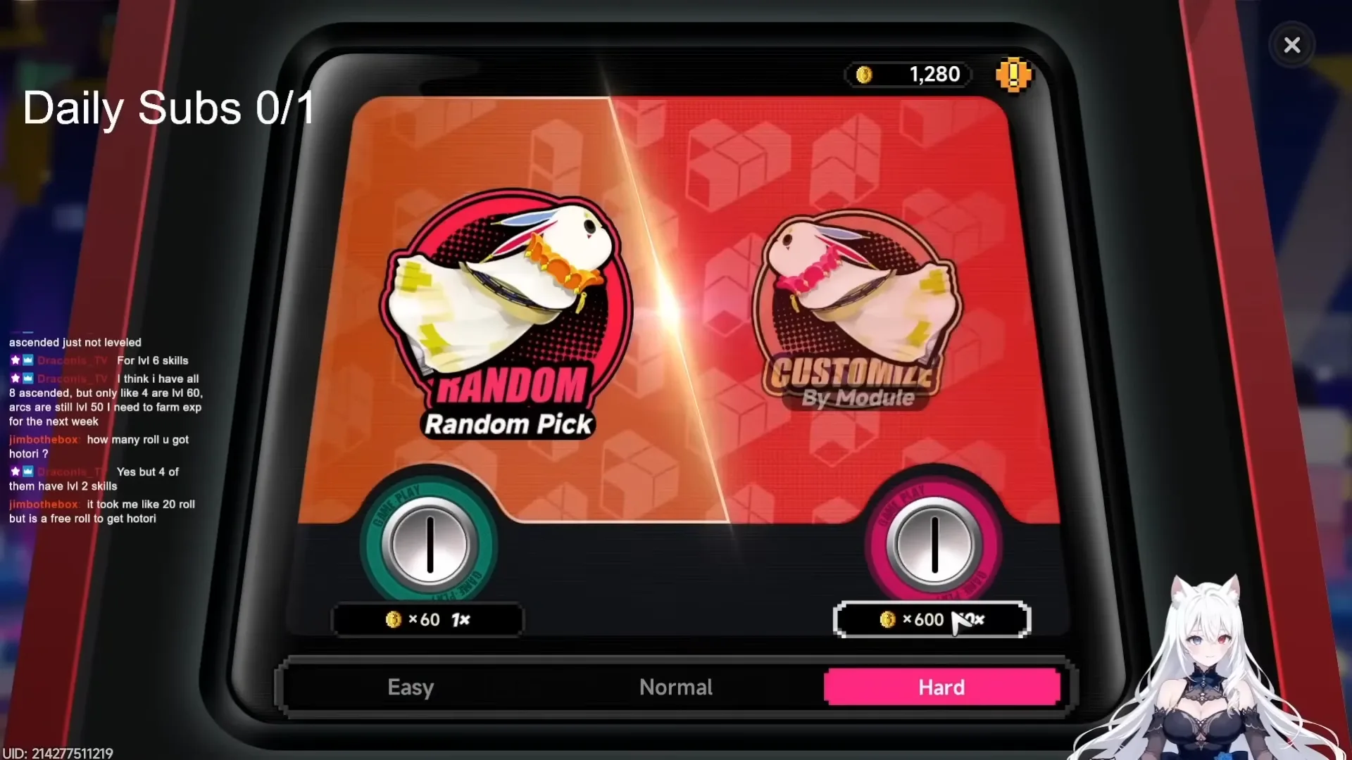 The Rabbit Hole interface showing Random Pick and Customize by Module run options