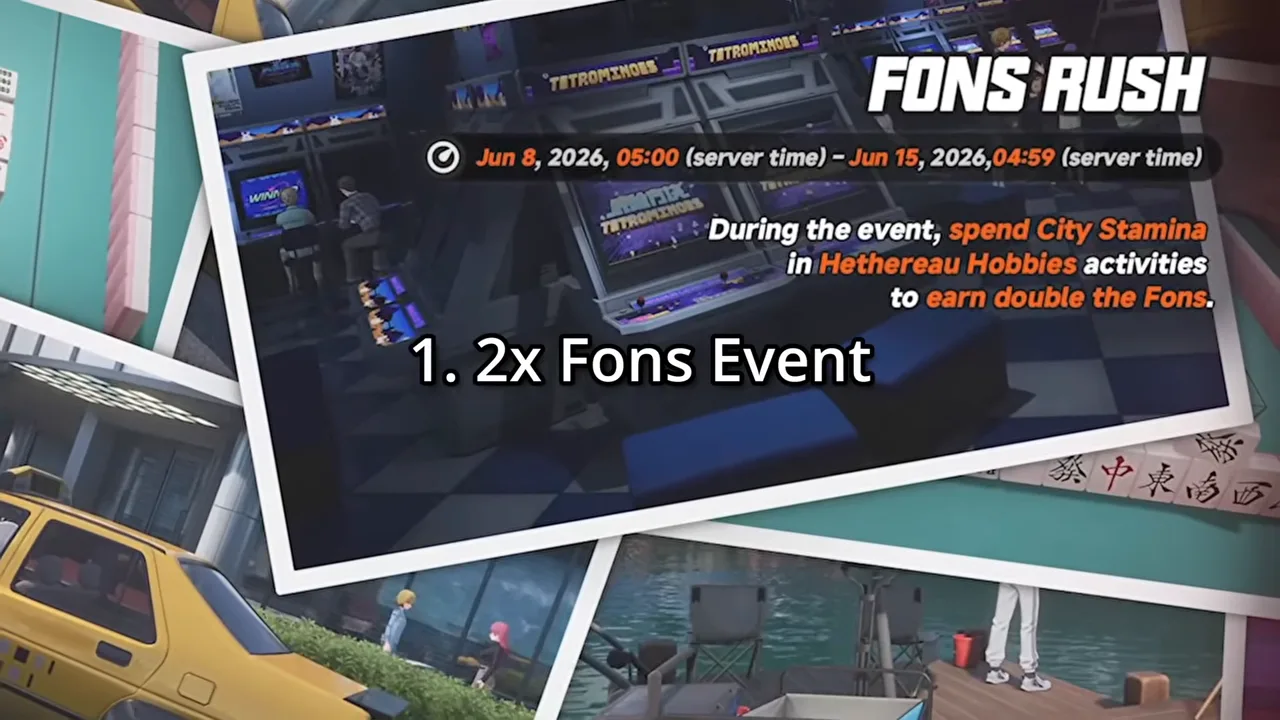 Fons Rush event notice showing the June 8 to June 15 schedule and double-Fons rule
