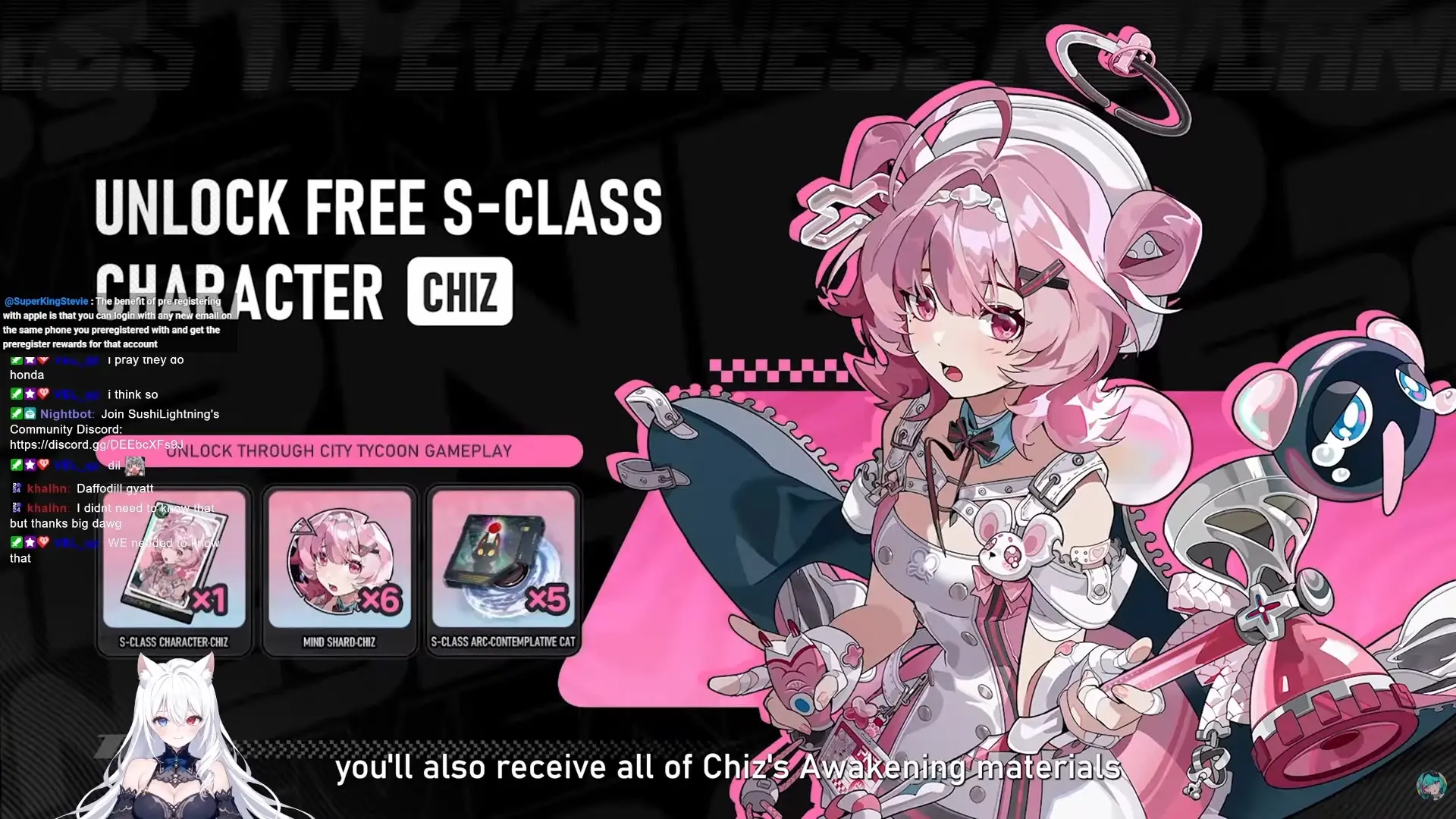 Free Chiz via City Tycoon — fully maxed with all duplicates and signature weapon, no pulls required