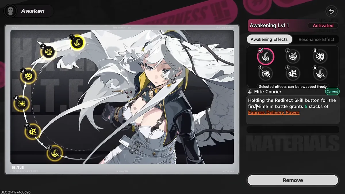 Hathor's Awakening progression screen
