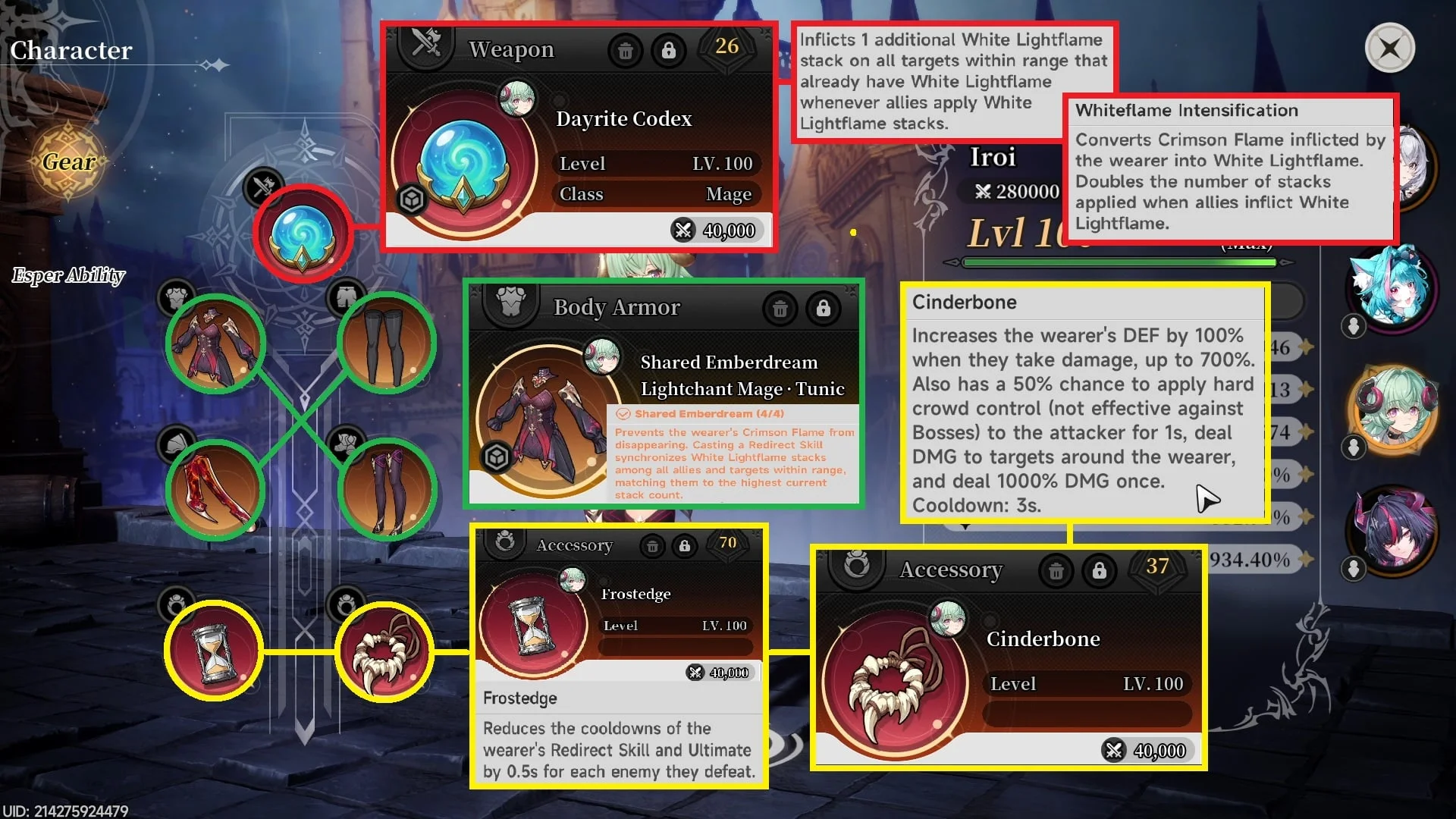 Iroi's Dayrite Codex and Shared Emberdream set