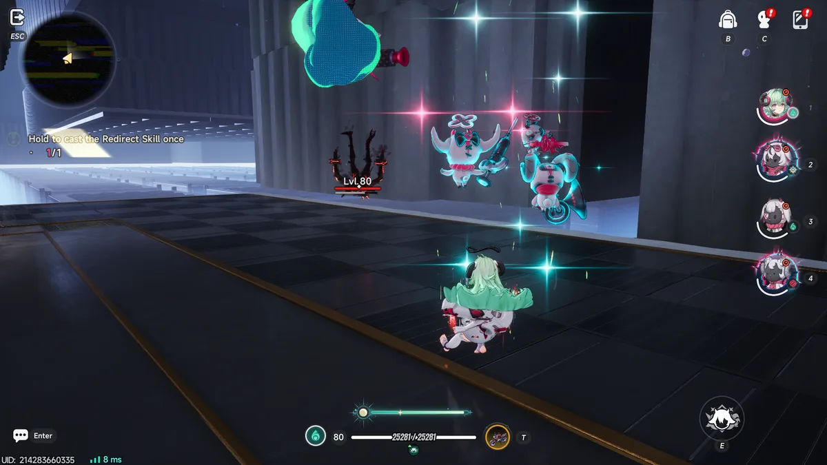 Iroi's lambs swarming a target during her Collaboration normal attack