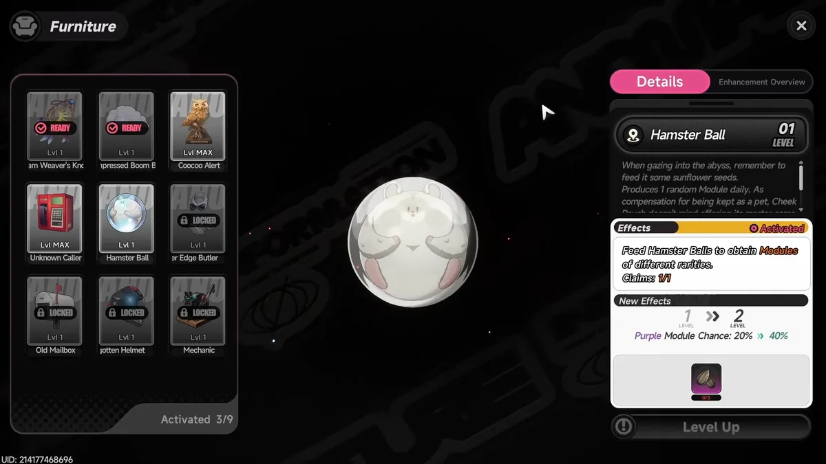 Hathor Hamster Ball passive