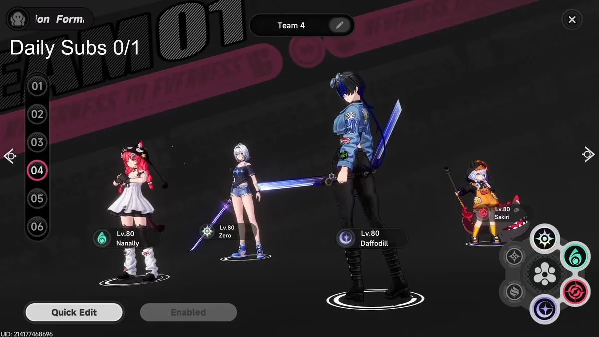 Sakiri Phantom Burst team composition