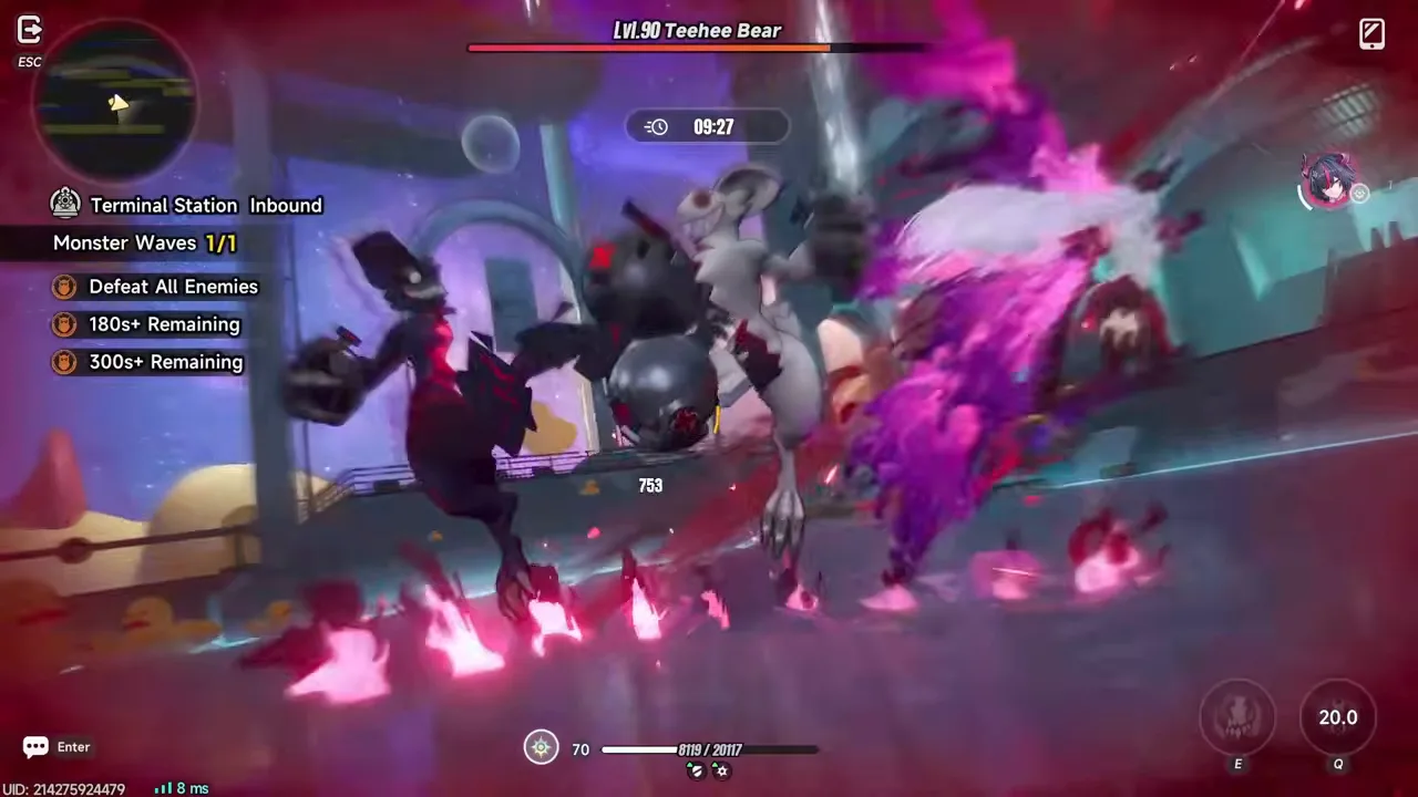 Shinku using her combat skills in the source video