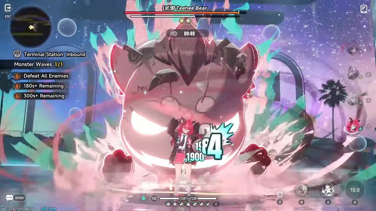 Nanally's Ultimate and Underboss follow-up attacks during the rotation