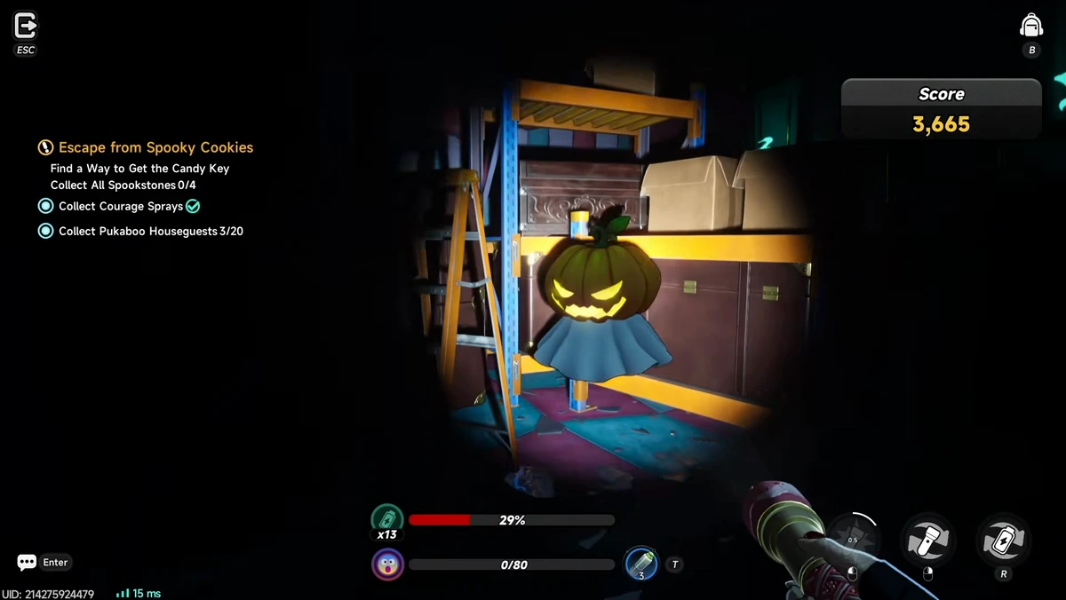 A ghost among the shelves of the storage room