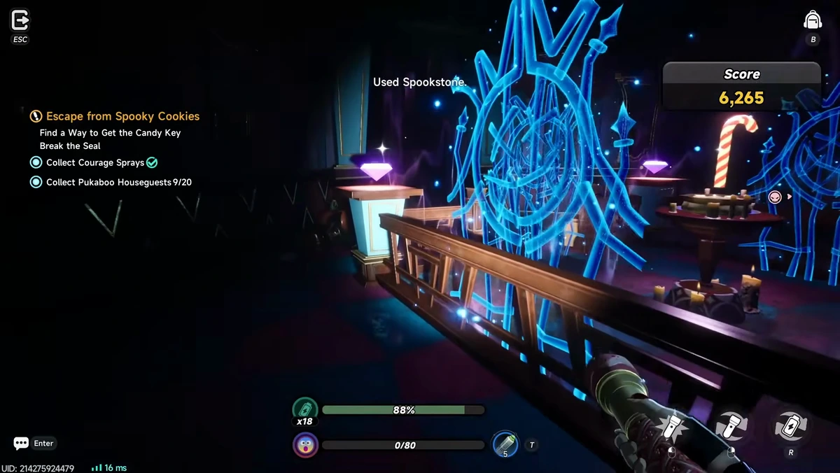 The seal around the Candy Key after the Spookstones go in
