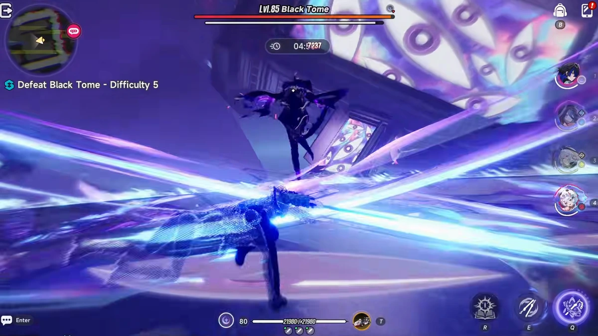 Fighting the Black Tome on Difficulty 5